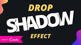 How To Create Text Drop Shadow Effect In Canva | Canva Design Tutorial