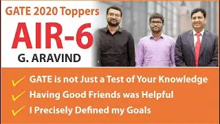 GATE 2020 Topper | G Aravind (CS, AIR 6) | MADE EASY Student | Topper’s Talk