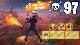 97 Elimination SATORU GOJO Solo Vs Squads Zero Build Gameplay (NEW Fortnite Chapter 5 Sson3)