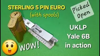 (379)  Sterling 5 Pin Euro With Security Pins Picked with a UKLP Lishi Style Pick