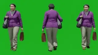 shopping mall green screen woman walk and talk green screen chroma key people animation