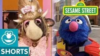 Sesame Street: Super Grover Helps a Cow Down the Stairs | Super Grover 2.0