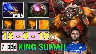 King Sumail [Earthshaker] Back To Mid Unkillable 18 - 0 With IMBA Aghs Scepter Build Dota2 7.33D
