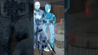 Using Freeze Trap on new robots and Granny Grandpa and Angelene spider in Granny Update