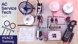 Teaching HVAC ELECTRICAL Wiring, Components, Troubleshooting to Students using a Training Board!