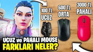 Valorantta UCUZ, ORTA ve PAHALI mouse ile oynadım! (100TL - 1500TL - 3500TL )