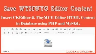 Save WYSIWYG Editor Content in Database using PHP and MySQL