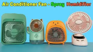 Mini Air Conditioner Fan - Spray Cooler Fan And Humidifier, Ice With Portable | Unboxing & Review