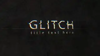 409 v1 t1  - Glitch tv noise Text Title Reveal intro animation V1