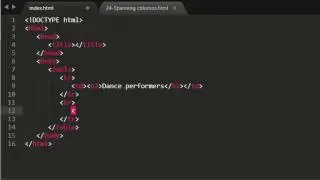 HTML Tutorials - 24 - Spanning columns in tables