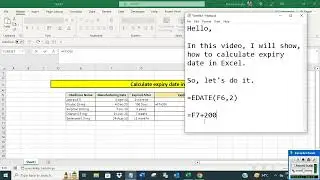 Calculate expiry date in Excel