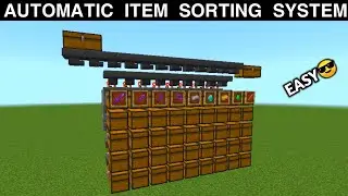 HOW TO MAKE FULL AUTOMATIC ITEM SHORTING SYSTEM | MINECRAFT STORAGE SYSTEM | MINECRAFT