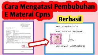 Cara Mengatasi Pembubuhan E Materai Cpns | Pembubuhan E Materai