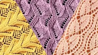 Вязание: очень красивые узоры спицами. Knitting: very beautiful knitting patterns.