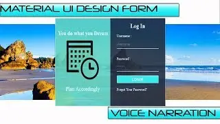 How to Create Login Form with HTML & CSS | Material UI Design Form (2017)