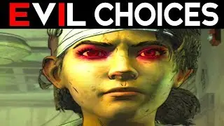 The Walking Dead Season 4 Episode 1 - ALL EVIL CHOICES - MEAN Alternative Choices