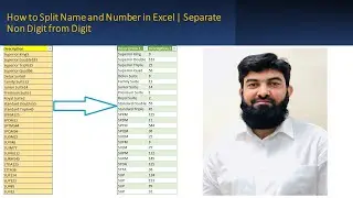 How to Split Name and Number in Excel | Separate Non Digit and Digit in Excel Without Formula