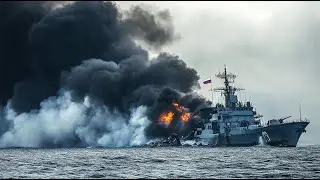 3 MINUTES AGO! ALL Russian Warships-Kalibr missile carriers sunk by a British Storm Shadow attack!