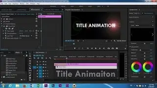 Adobe Premiere Pro cc Title animation with lens Flare