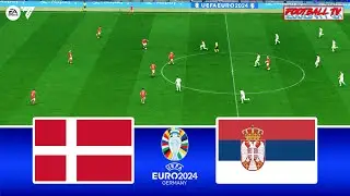 DENMARK vs SERBIA - UEFA EURO 2024 | Group Stage - Full Match | FC 24 Gameplay