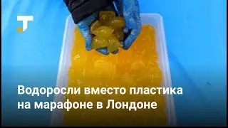 На марафоне в Лондоне вместо пластиковых бутылок использовали водоросли