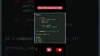 ⏳90% fail❌ to answer | Python programming | python classes | practice coding | is operator #shorts🌀