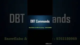 List of DBT commands 