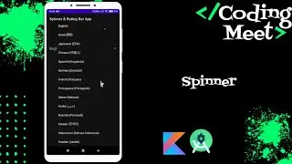 How to Use Spinner in Android Studio Kotlin