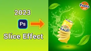 Photoshop tutorial Advertising Poster Design slice effect photoshop tutorial for beginners 2023