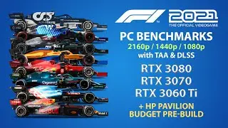 F1 2021 Benchmarks with RTX 3080, 3070 and 3060 Ti in 2160p, 1440p, 1080p (TAA and DLSS)