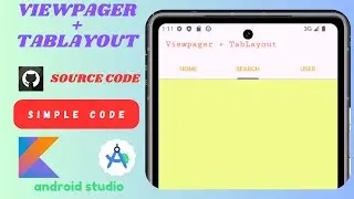 tablayout with viewpager in android studio kotlin || viewpager with tablayout in android studio 📚📚