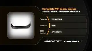 For Subaru Impreza Bumper Cover 2004-2007 Rear Primed Sedan