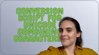 Apple: Conversion script for Unicode combining characters?