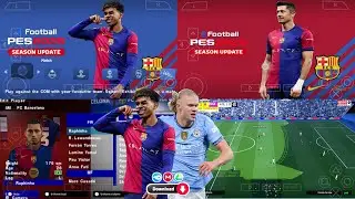 eFootball PES 2025 PPSSPP Download English Version New Update Kits 24/25 & New Transfers HD Graphics