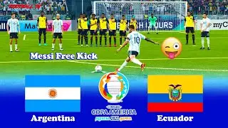 Argentina vs Ecuador - Copa America 2021 - PES 2021 Gameplay - Match PC