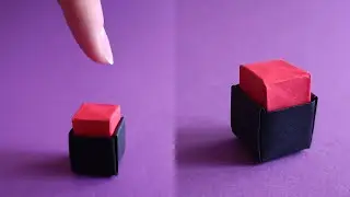 Мини кнопка оригами 🔴 Антистресс игрушка из бумаги без клея • Origami Antistress Button Fidget Toy