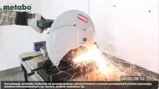 Test przecinarki do metalu Metabo CS 23-355 (metal chop saw CS 23-355)