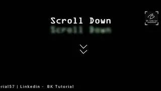 Scroll down Arrow Transition/Animation  By #BKTutorial