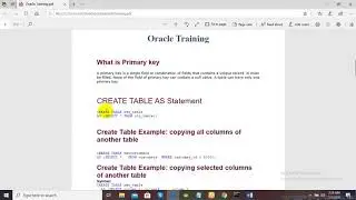 How to Create Table in Oracle Database