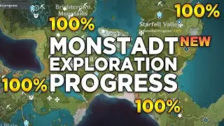 MONDSTADT 100% Exploration Progress Genshin Impact #shorts