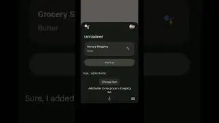 Create Shopping List on Google Assistant