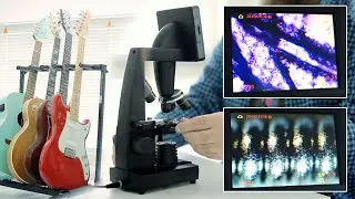 Guitar Stuff Under A Microscope – Magnified To 400x Broken String, Guitar Picks and Strap