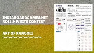 Art of Rangoli - Roll and Write Game Design Contest - Playthrough