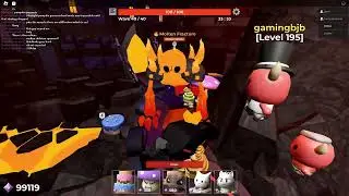 Beating Molten Fracture on Volcano Valley Hard Mode + All Map Skins Showcase | ROBLOX Tower Heroes
