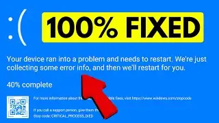 💥Fixed! Your PC ran into a problem and needs to restart Windows 11/10 -  Blue Screen Error