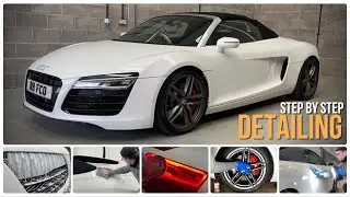 Audi R8 ceramic coated #Gtechniq CSL & EXO How to machine polish? #Meguiars MT320 DA Polisher