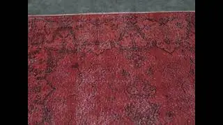 Senalp - Red Turkish Vintage Area Rug (5x9)