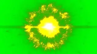 Yellow Fire Ring Effect (green screen)