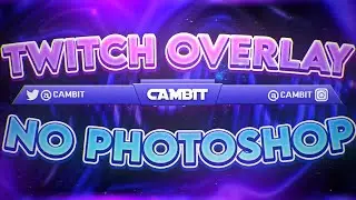 How to make a TWITCH OVERLAY without Photoshop for FREE, using Photopea!