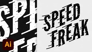 SPEED LINES Adobe Illustrator Text Effect Tutorial